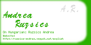 andrea ruzsics business card